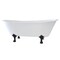 Aqua Eden 66.94 L, 29.13 W, White/Matte Black, Cast Iron VCT7D6728NH0 - alternate 1